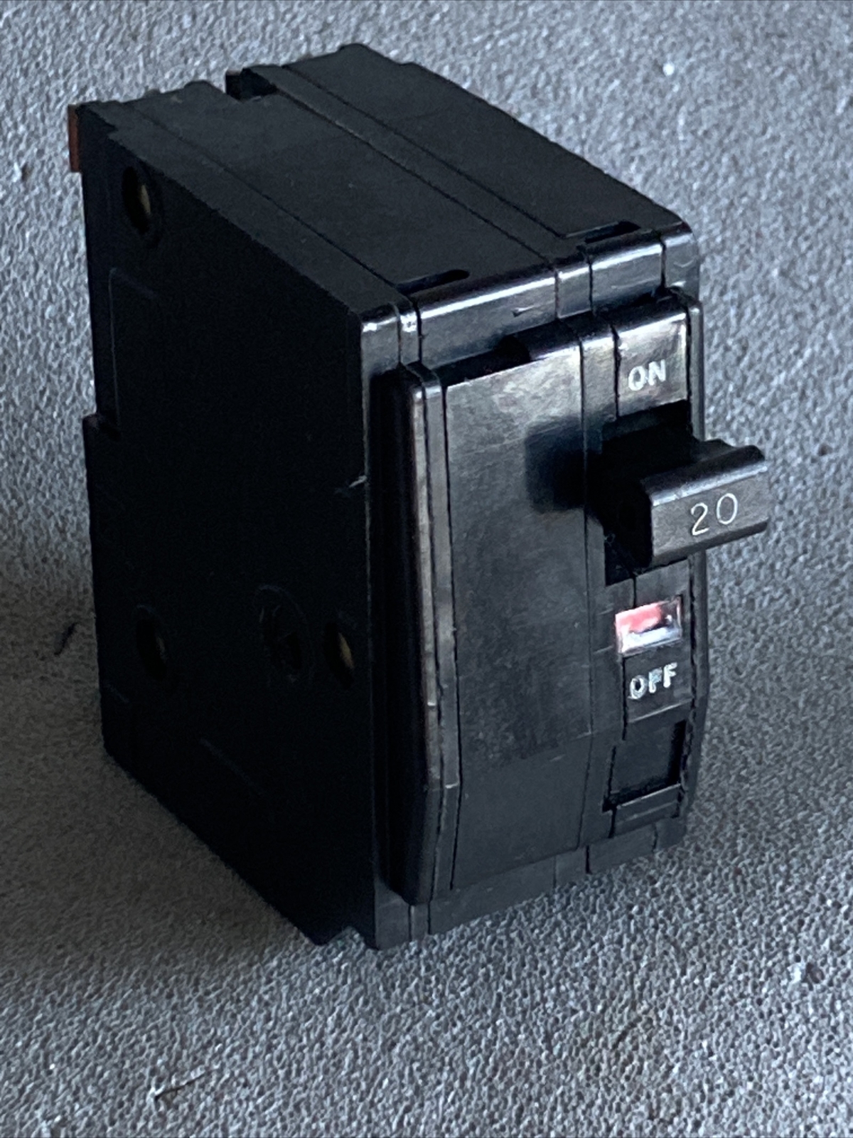 Square D QO220 2P 20A 240V Circuit Breaker Black Face Trip Window 4 Prong mount
