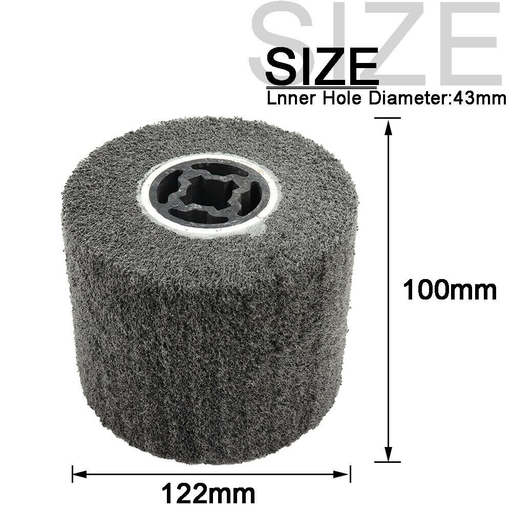 Non-woven Wire Drawing Wheel Abrasive Drum Burnishing Polishing Tool 40-600 Grit