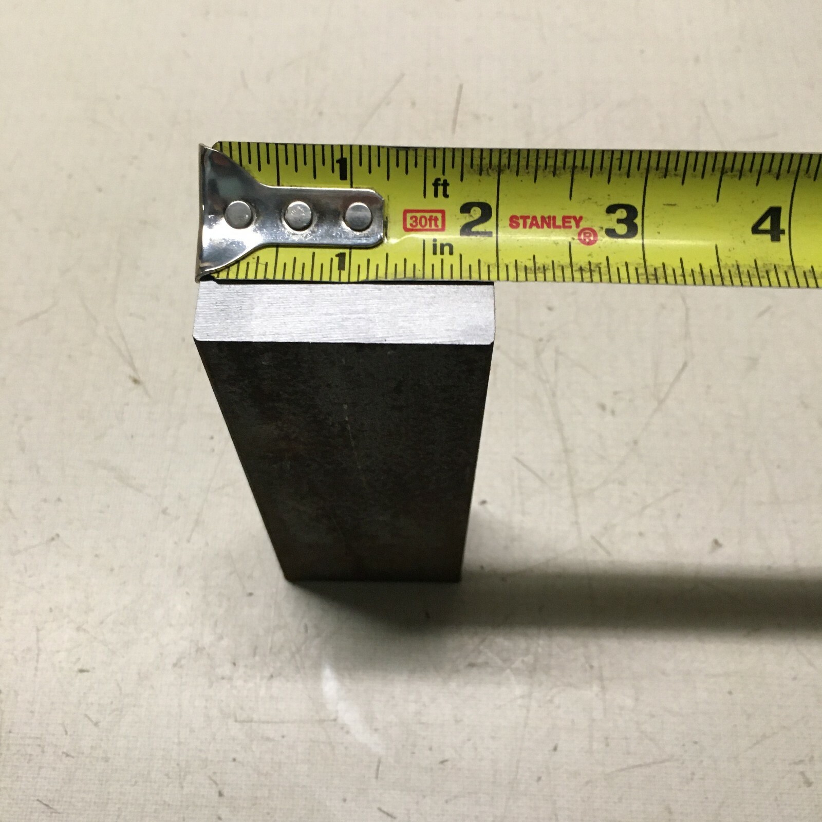A36 Hot Rolled Steel 1″ x 2″ x 5″ Bar End Drop, Scrap.