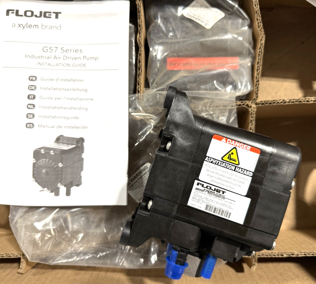 Xylem FLOJET G575215-SANTO PNEUMATIC AIR OPERATED DIAPHRAGM PUMP 1/2″ (OEM) *NEW