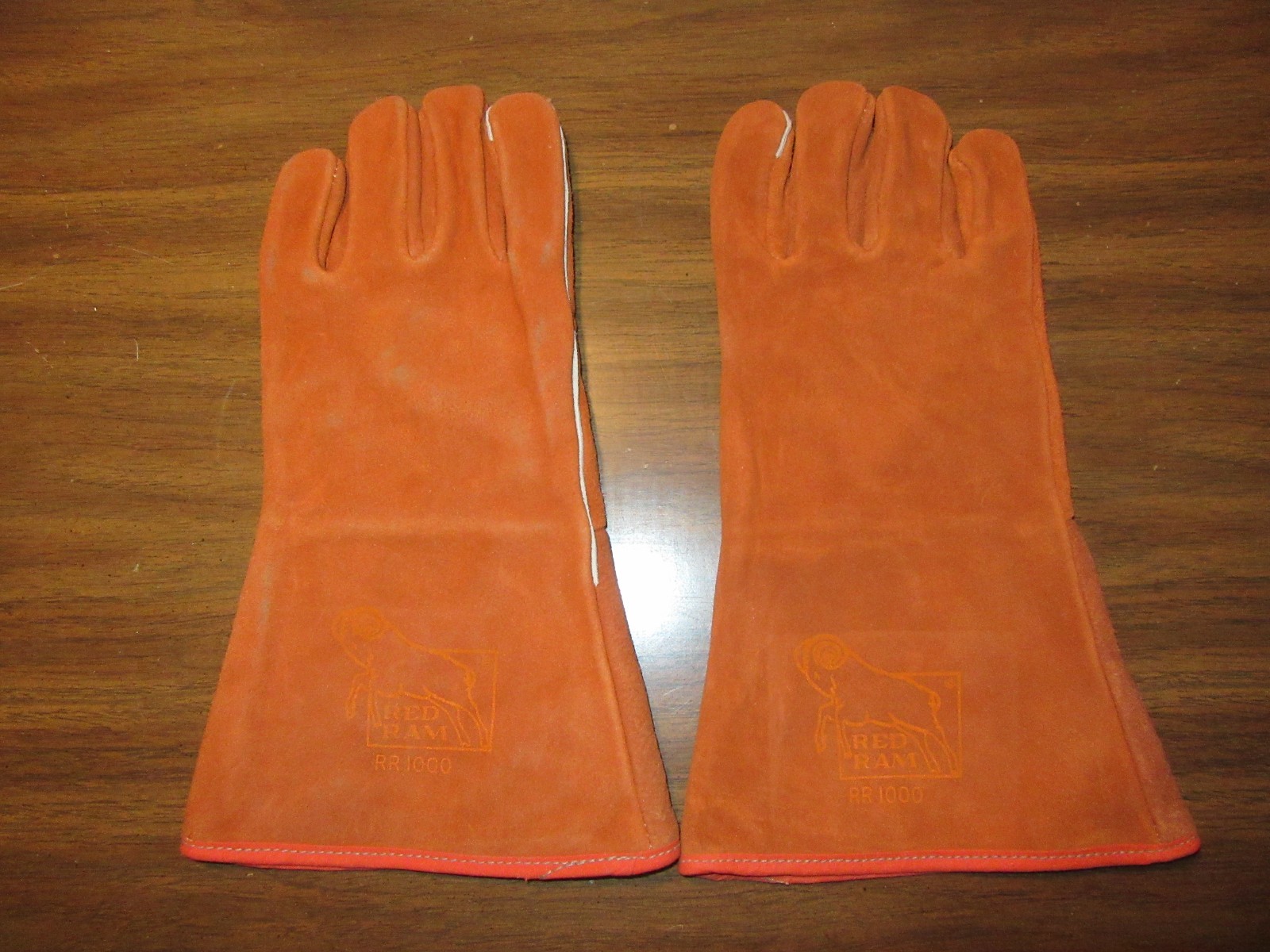 Red Ramm 13” Orange Welding Gloves NEW! 5-Pair Set Made in USA—$17/Pair—#RR-1000