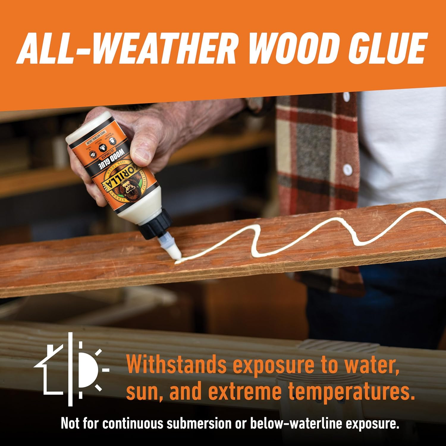 Ultimate Waterproof Wood Glue, Natural Wood Color, 8 Ounce (Pack of 1) – Waterpr