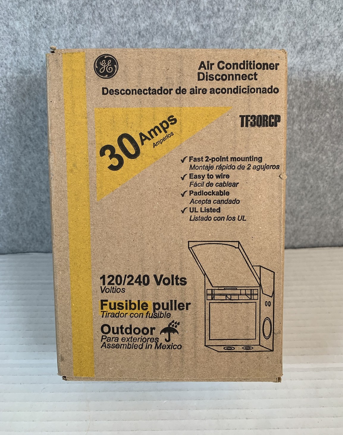 Genuine GE Air Conditioner Disconnect TF30RCP 30 Amps Fusible NEW Boxed