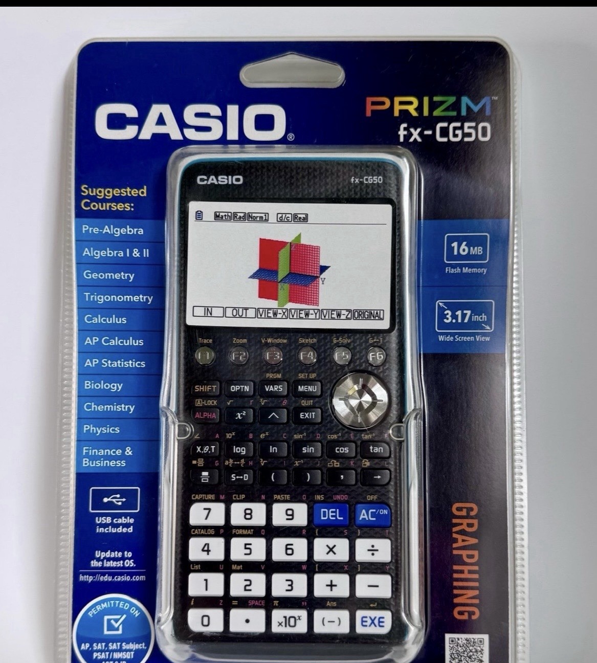 CASIO PRIZM FX-CG50 Color Graphing Calculator 3D Color Brand New
