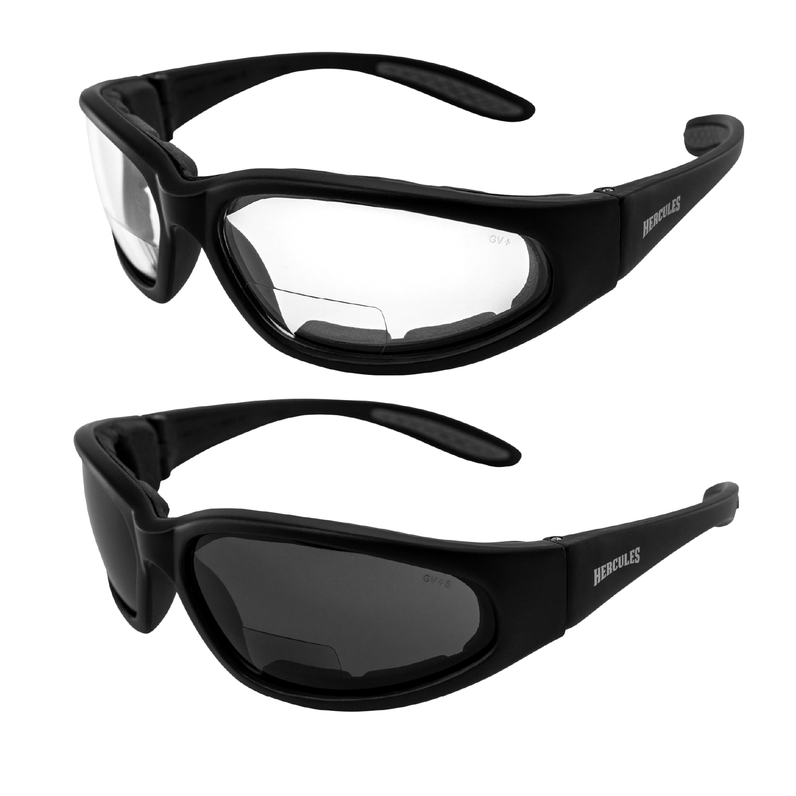 2 Bifocal 2.0 Global Vision Hercules Safety Glasses EVA Foam Clear & Smoke