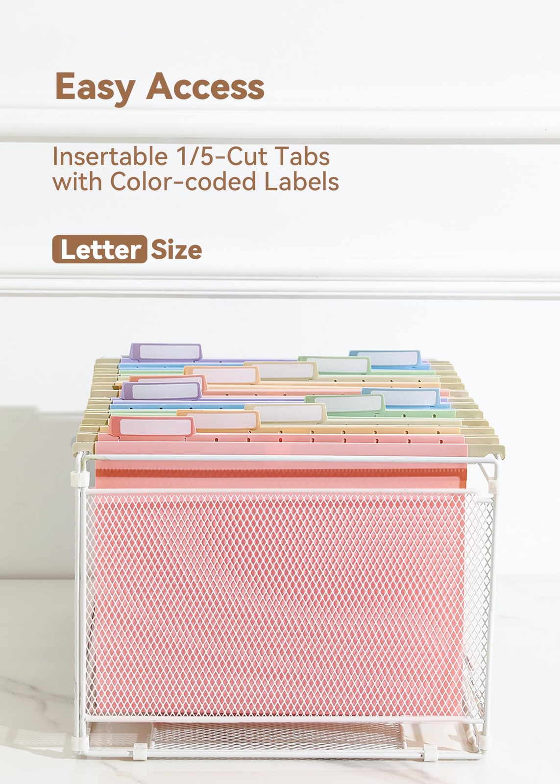 Plastic Hanging File Folders, Sturdy & Tear-Resistant, Letter Size, 12 Pack w…