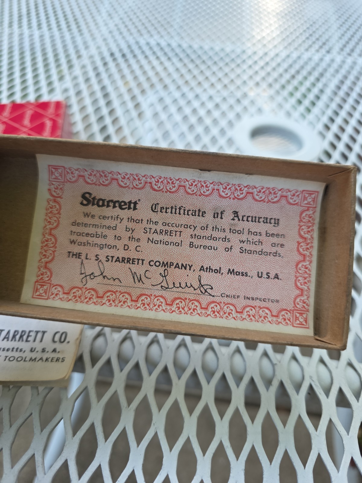 Starrett 701A Inside Groove Micrometer 0.500-1.500 in Box Very Nice Condition
