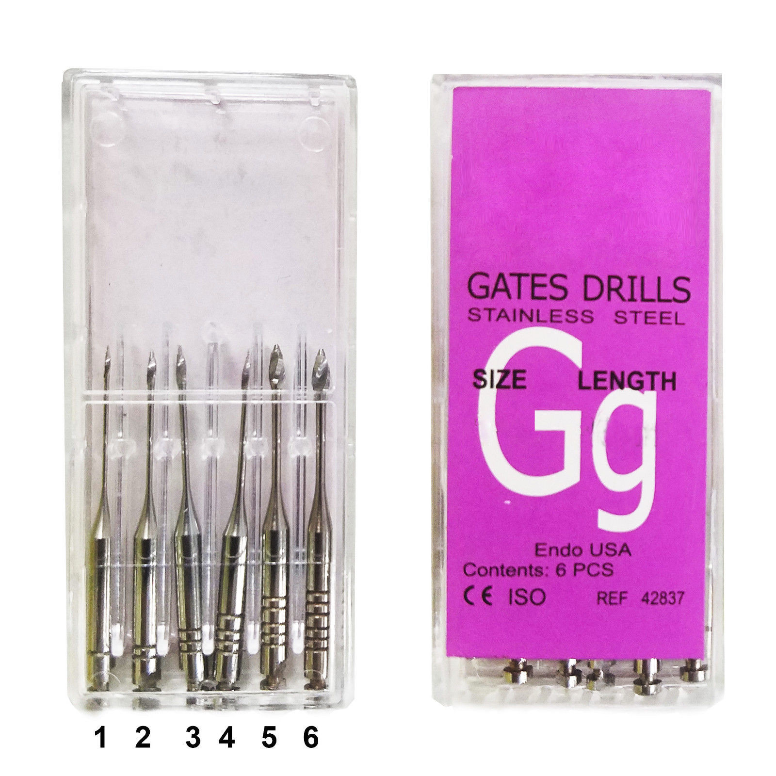 up to 60 Pieces Gates Glidden Drills All Sizes (1to 6) Length (28 – 32 mm) 6/Pkg