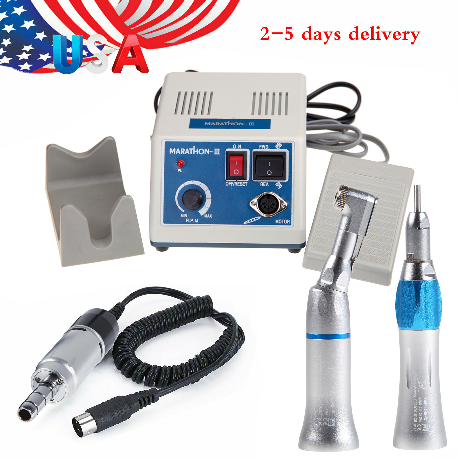 Electric Micromotor Dental Lab Marathon 35K RPM Polishing/Low Speed Handpiece OR
