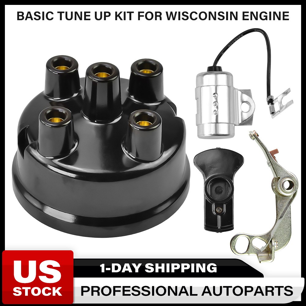 Ignition Tune up Kit for Wisconsin VH4D VG4D V461 Engine with Rotor and Cap