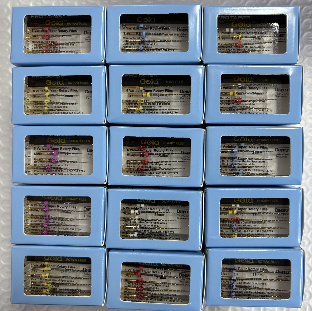 Dentsply Protaper Gold Rotary Files F1,F2,F3,S1,S2,SX Tulsa Assorted Endodontics