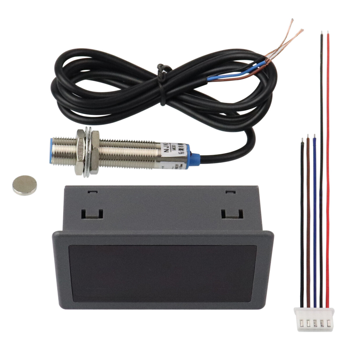 Digital LED Hall Tachometer DC 8-24V Motor Speed Tester Panel Meter 10-9999RPM