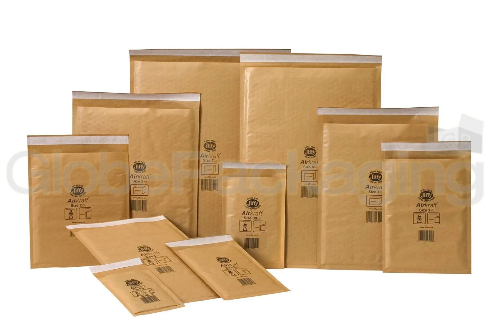 GENUINE JIFFY AIRKAFT GOLD PADDED BUBBLE ENVELOPES BAGS *ALL SIZES/QTY’S*