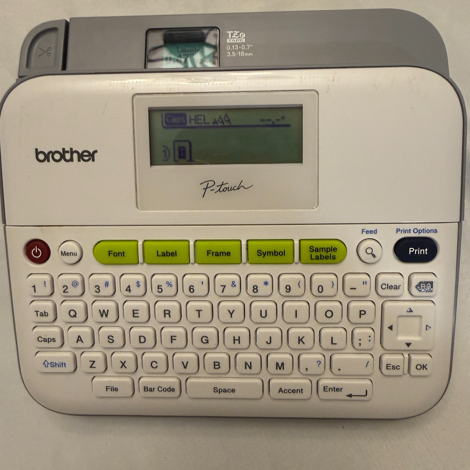 Brother® P-Touch® D410 Label Maker Label tape 12mm .47″ Multiple Colors (A8-17)