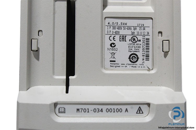 EMERSON M701-034 00100 A101 00 AB100 SERVO MOTOR DRIVE_Unidrive M701_380 to 480V