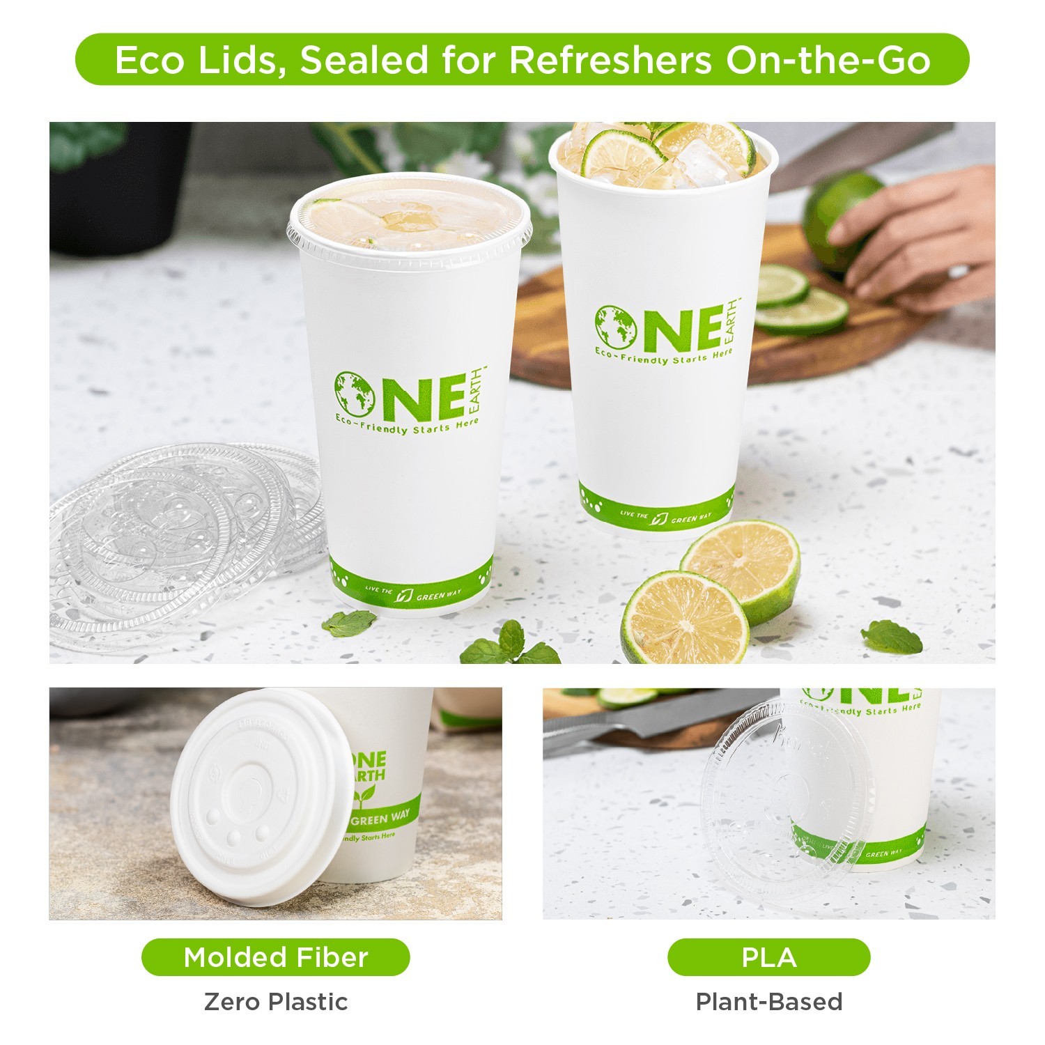 Karat Earth 32oz Eco-Friendly Paper Cold Cups (104.5mm), Generic Print – 600 pcs