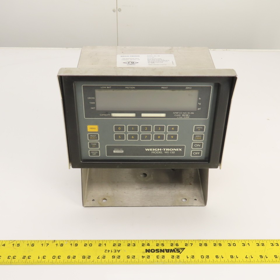 Weigh-Tronix WI-150 Digital Weight Indicator Scale Display Nema 4 (Clean)