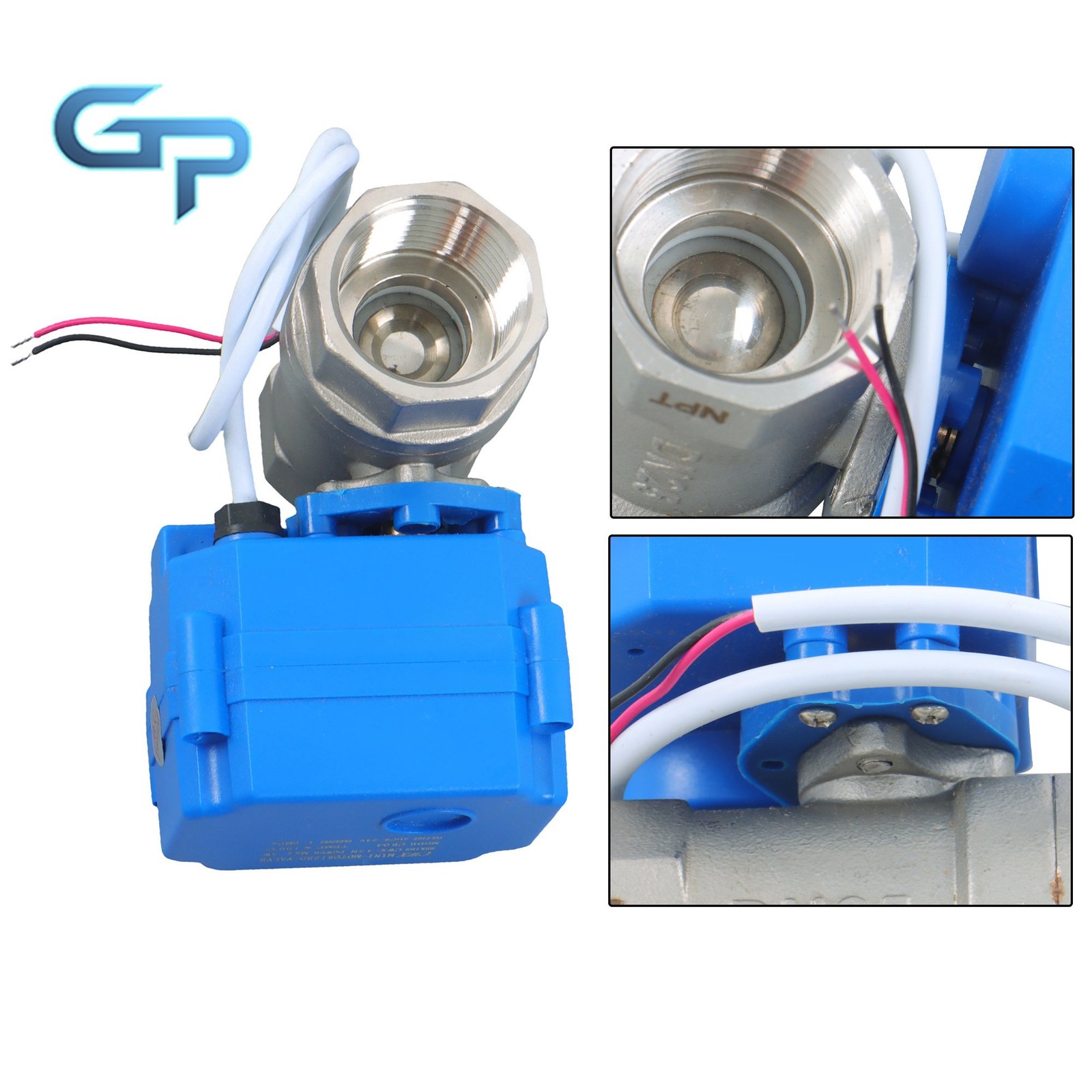 Auto Return Motorized Ball Valve 3/4″ Full Port 9-24V AC/DC