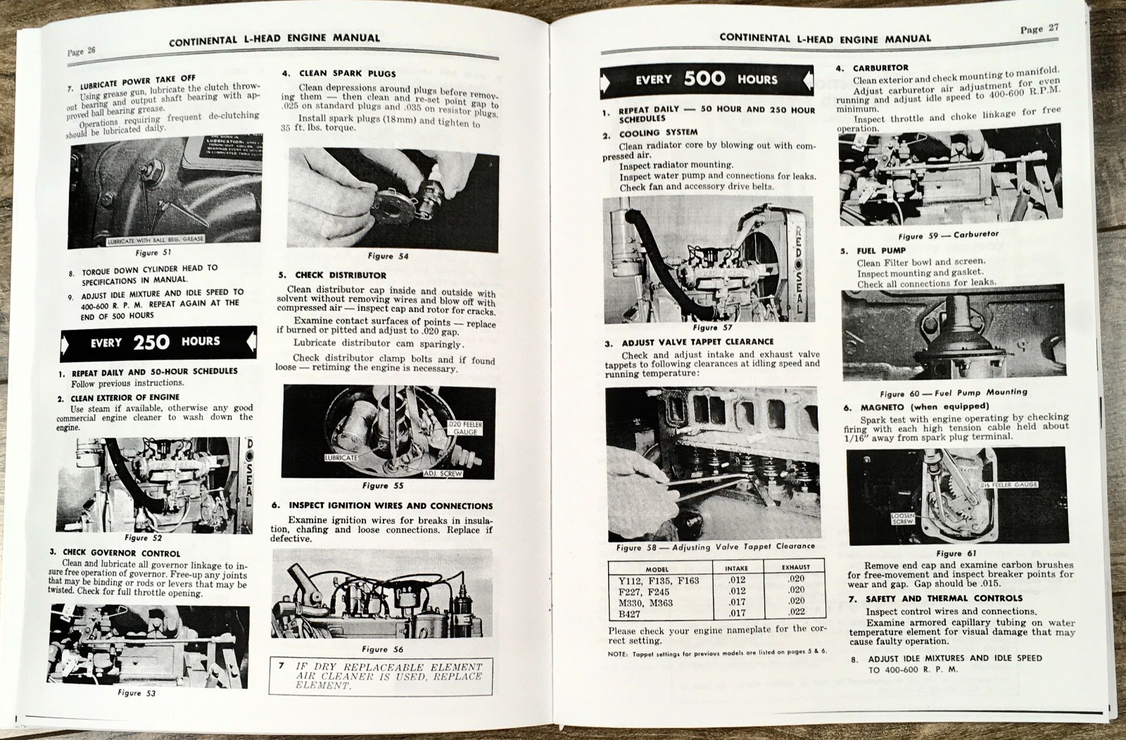 Continental L-Head F162 F163 Engine Motor Service Repair Owners Operators Manual