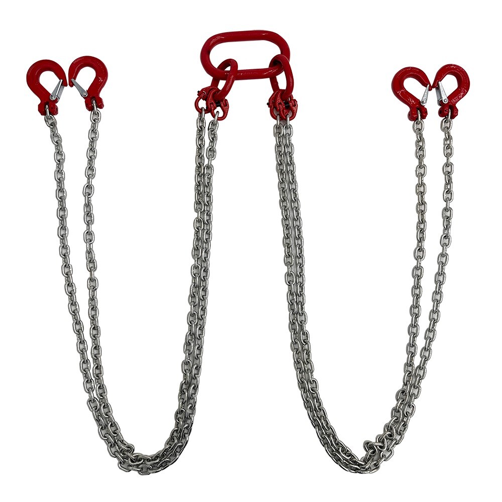 4.9FT Chain Sling G80 Manganese Steel Galvanized Chain Hoist Lifts 4 Ton