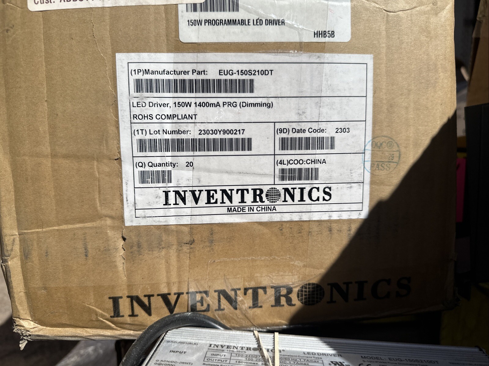 ⚡️EUG150S210 100-277VAC, 150W 140-2100MA, 38-107V, [0-10V PWM] IP67 LED DRIVER⚡️