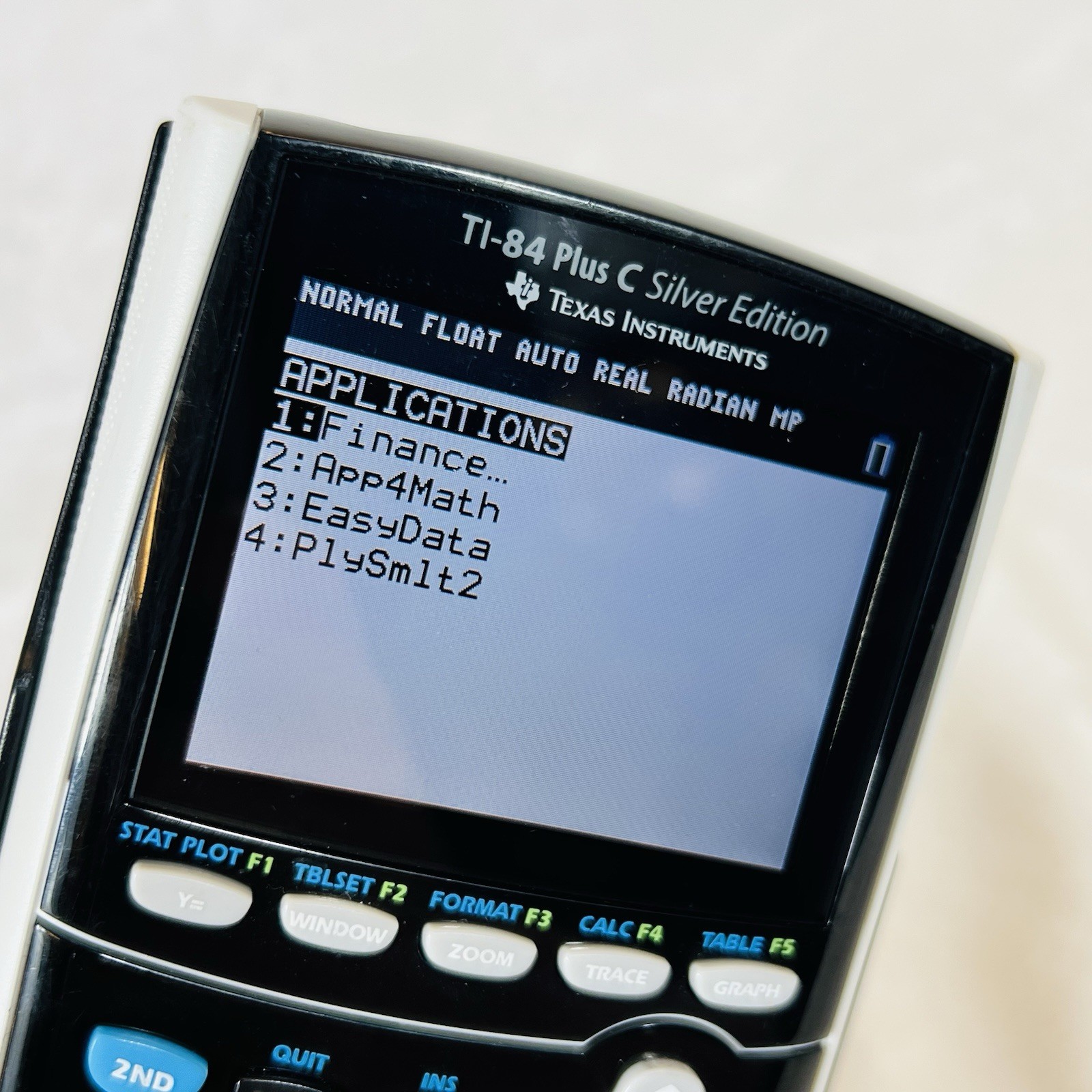 TI 84 Plus C Silver Edition Color Graphing Calculator + Charging Cable Tested