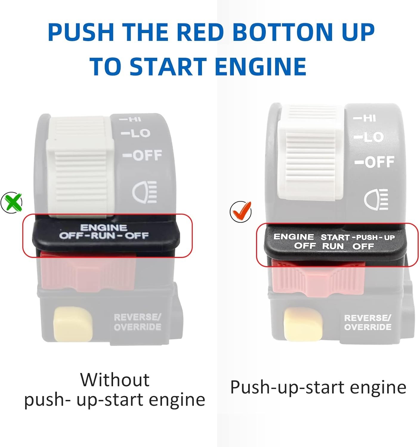 Left Handlebar Engine Start HI LO Off Switch Polaris Sportsman 1999-2001
