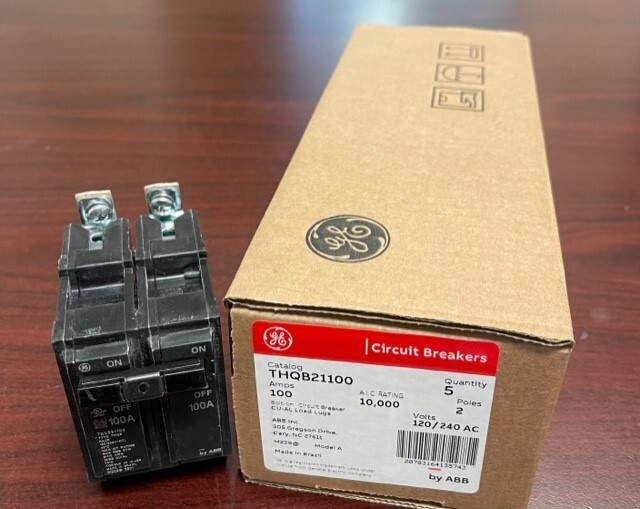 GE ABB THQB21100 THQB2100 2 Pole 100 Amps 120/240Volt Bolt-On BRAND NEW