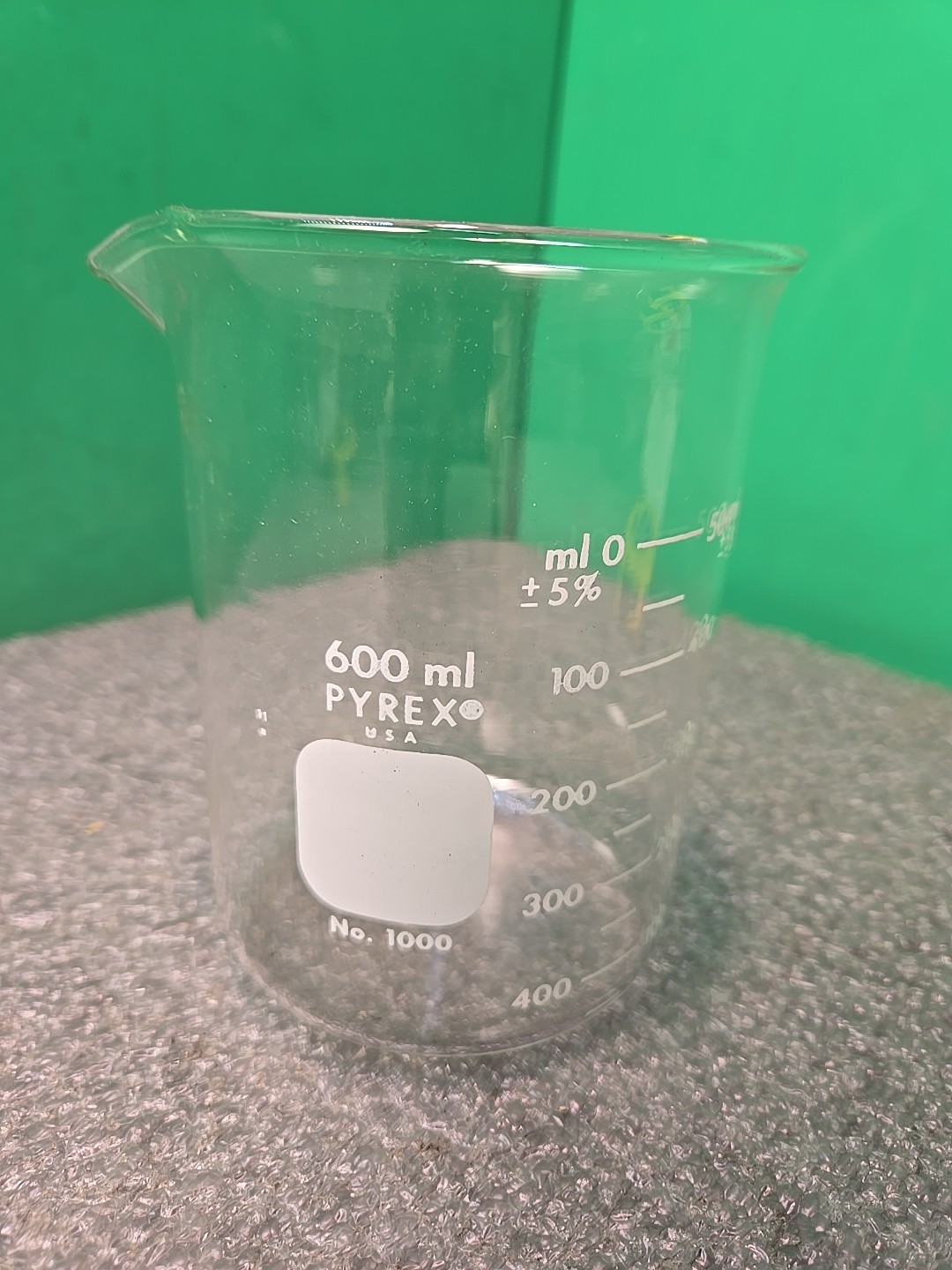 Corning Pyrex Cat No 1000-600 Griffin Low Form 600 mL Beaker