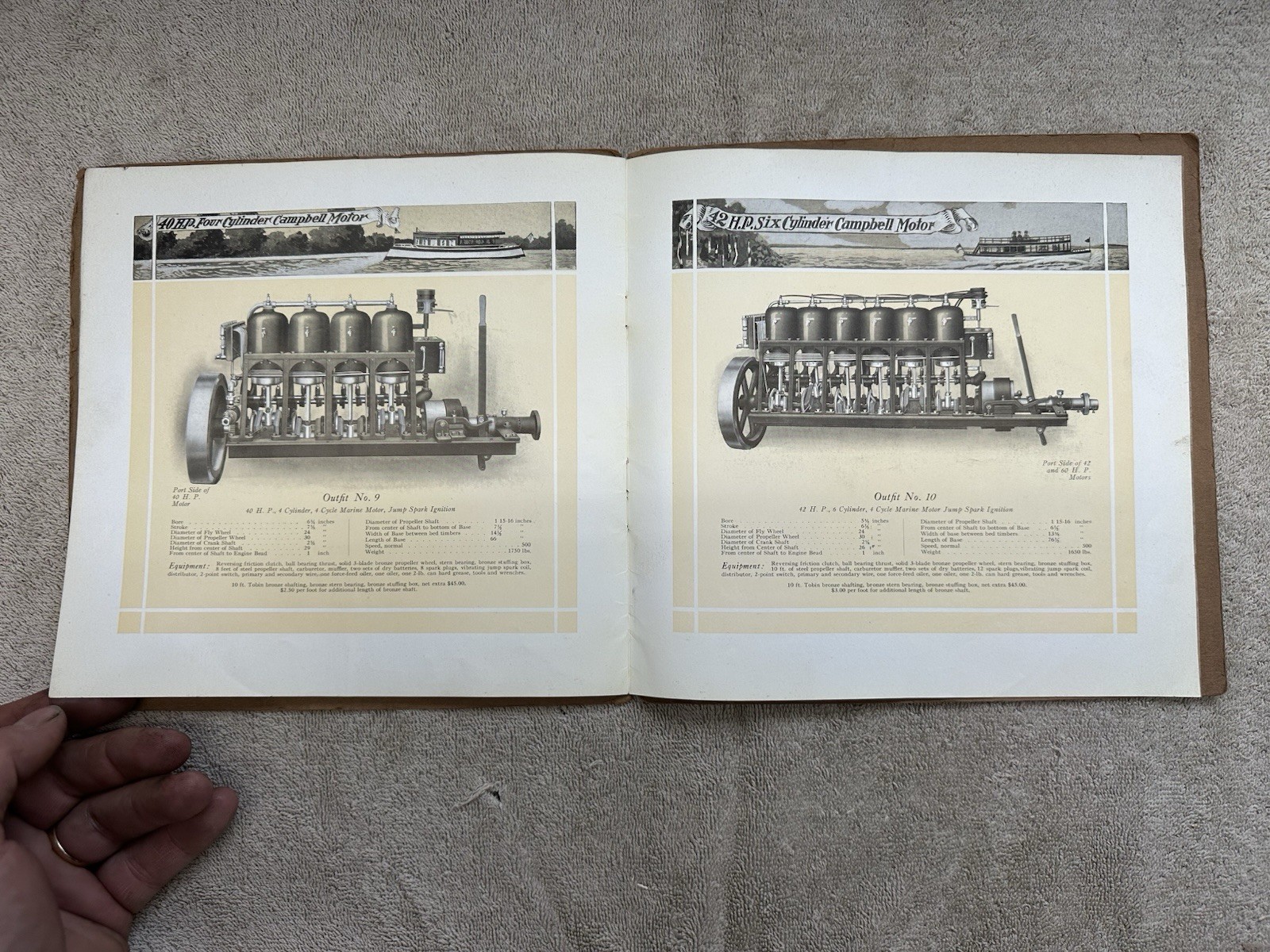 CAMPBELL MARINES Original Catalog CAMPBELL MOTOR CO WAYZARA MN BOAT ENGINE