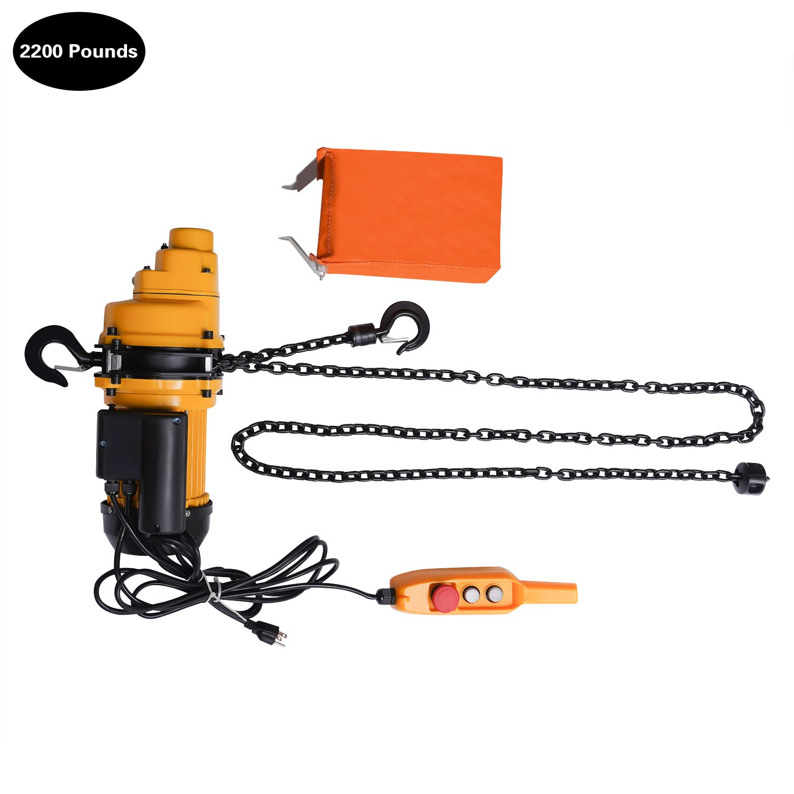 1 Ton Electric Chain Hoist & 10FT Double Chain Lifting Single Phrase 20Mn2