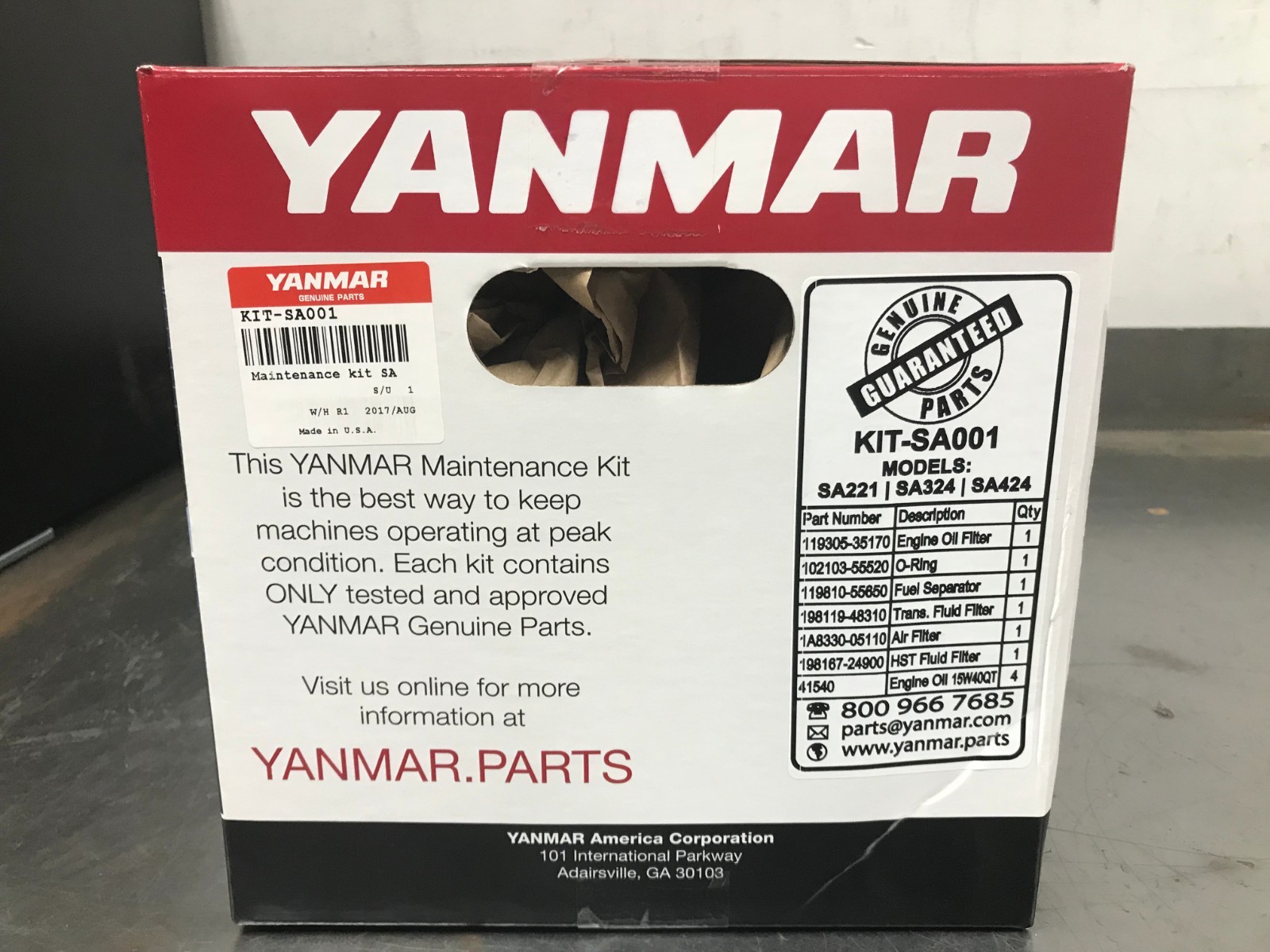 OEM Yanmar Maintenance Kit for SA 221 324 424 – KIT-SA001