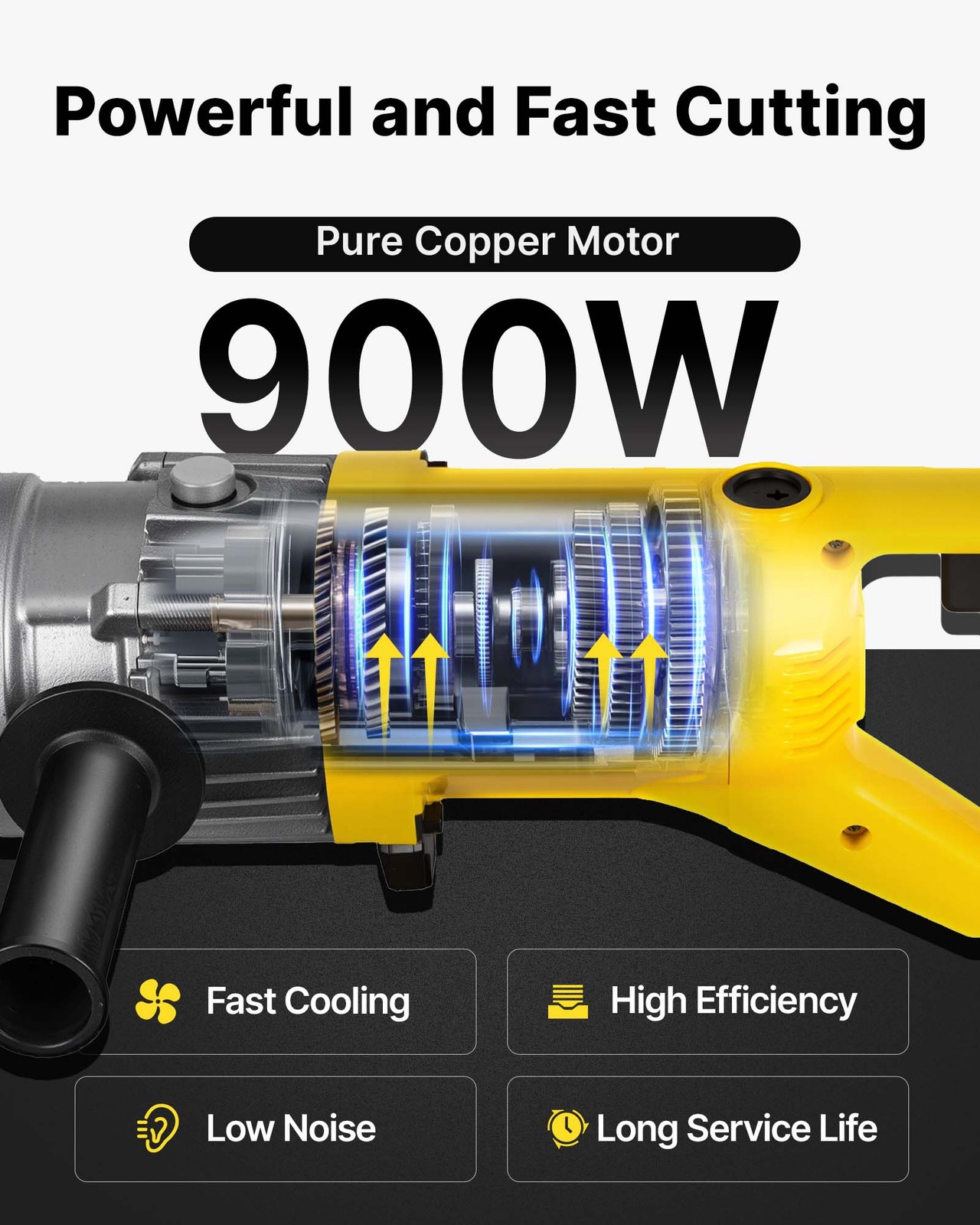 VEVOR Portable 5/8″ (16MM) #5 Rebar Cutter Metal Rod Cutting Electric 110V