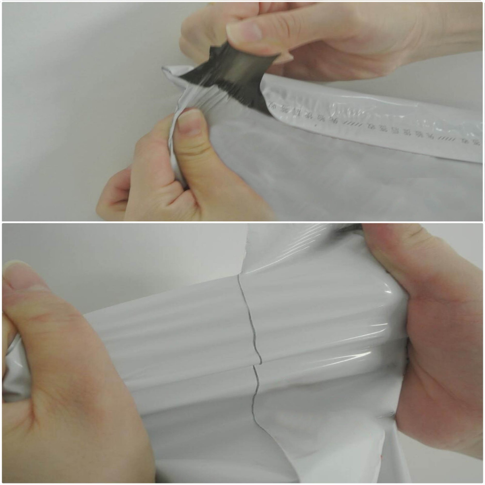 100 12×15.5 Premium PERFORATED Glossy Plastic Self Seal Envelopes Poly Bag 2 MIL