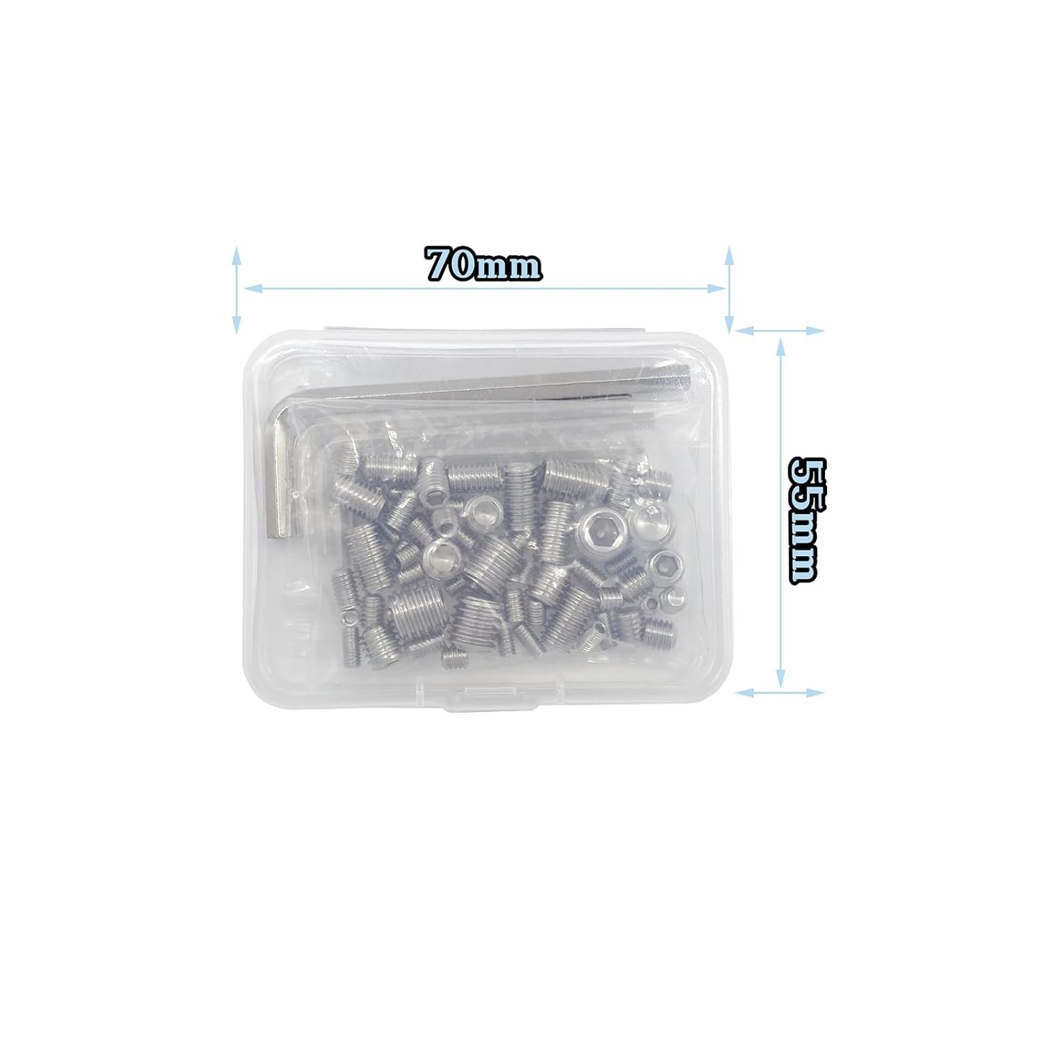 60pcs Grub & Set Screws – Ideal for Electronics, Furniture, and DIY Projects