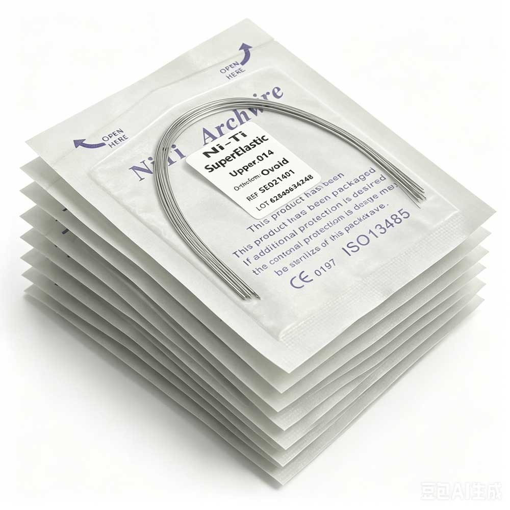Dental Super Elastic Niti Arch Wire Round Ovoid Form Bracket Braces 10 packs