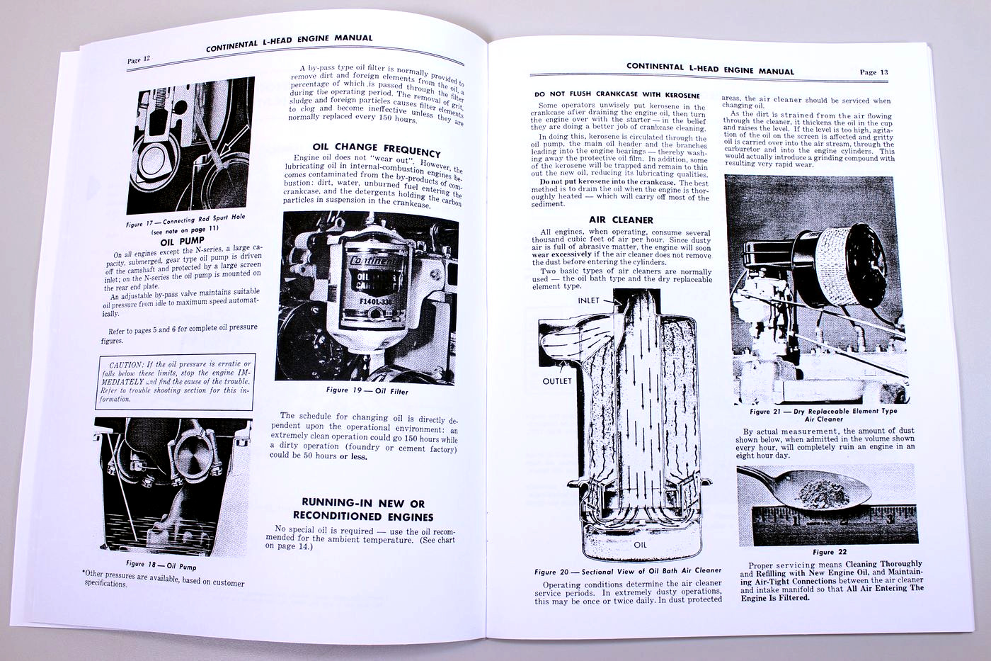 Continental L-Head F162 F163 Engine Motor Service Repair Owners Operators Manual