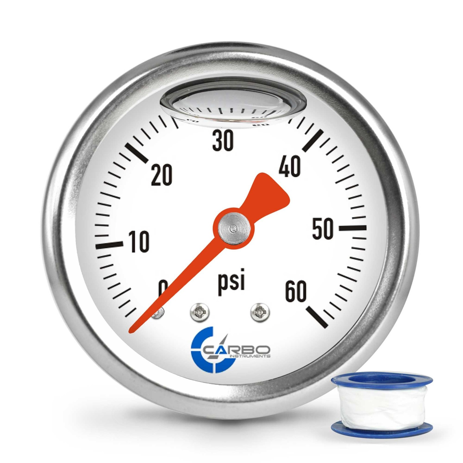 CARBO INSTRUMENTS 1-1/2″ 60 PSI back mount gauge
