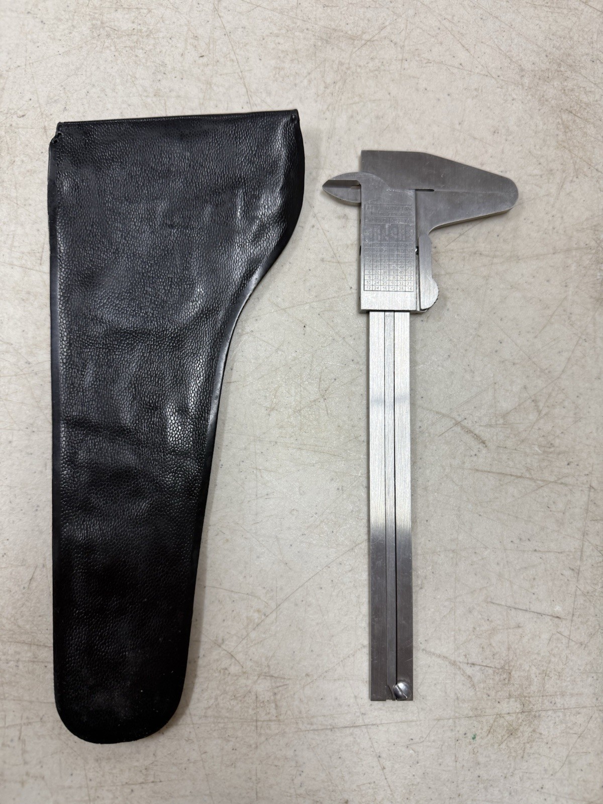 Vintage VIS Vernier Caliper Measure Gauge Tool Hardened Stainless Poland W/Case