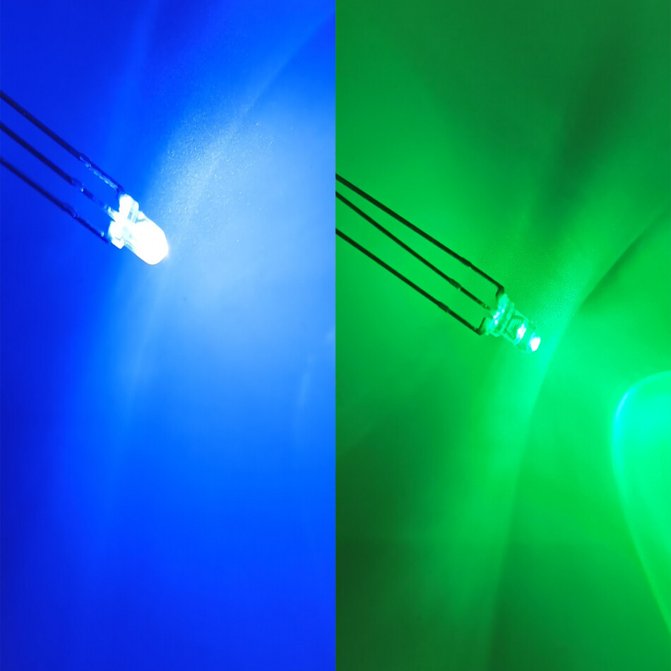 3mm 3-Pin LED Red/Yellow Red/Blue Red/Green Yellow/Green Bi-color Diffused Leds