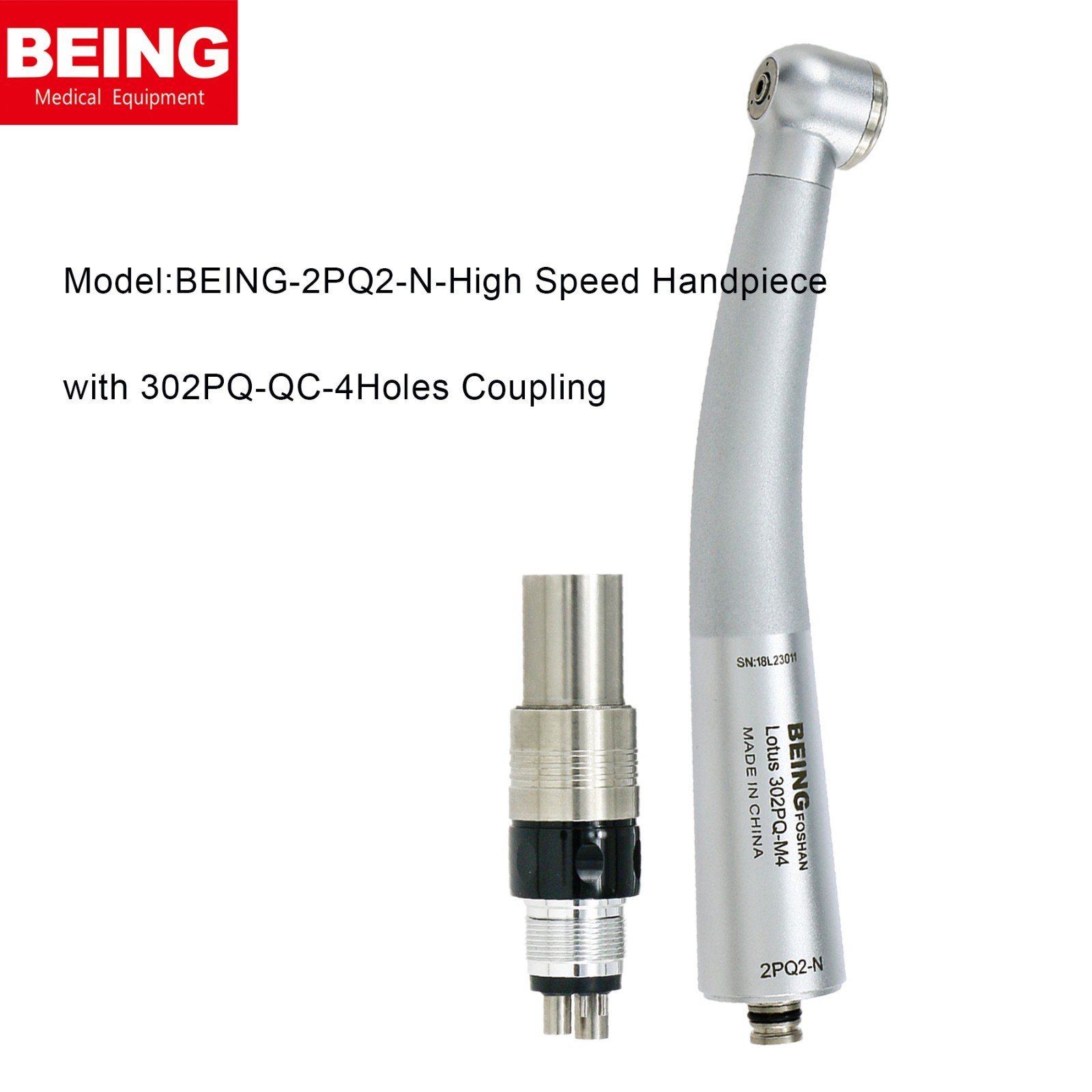 US BEING Dental Fiber Optic High Speed Handpiece For Kavo NSK Coupler 4/6 Holes