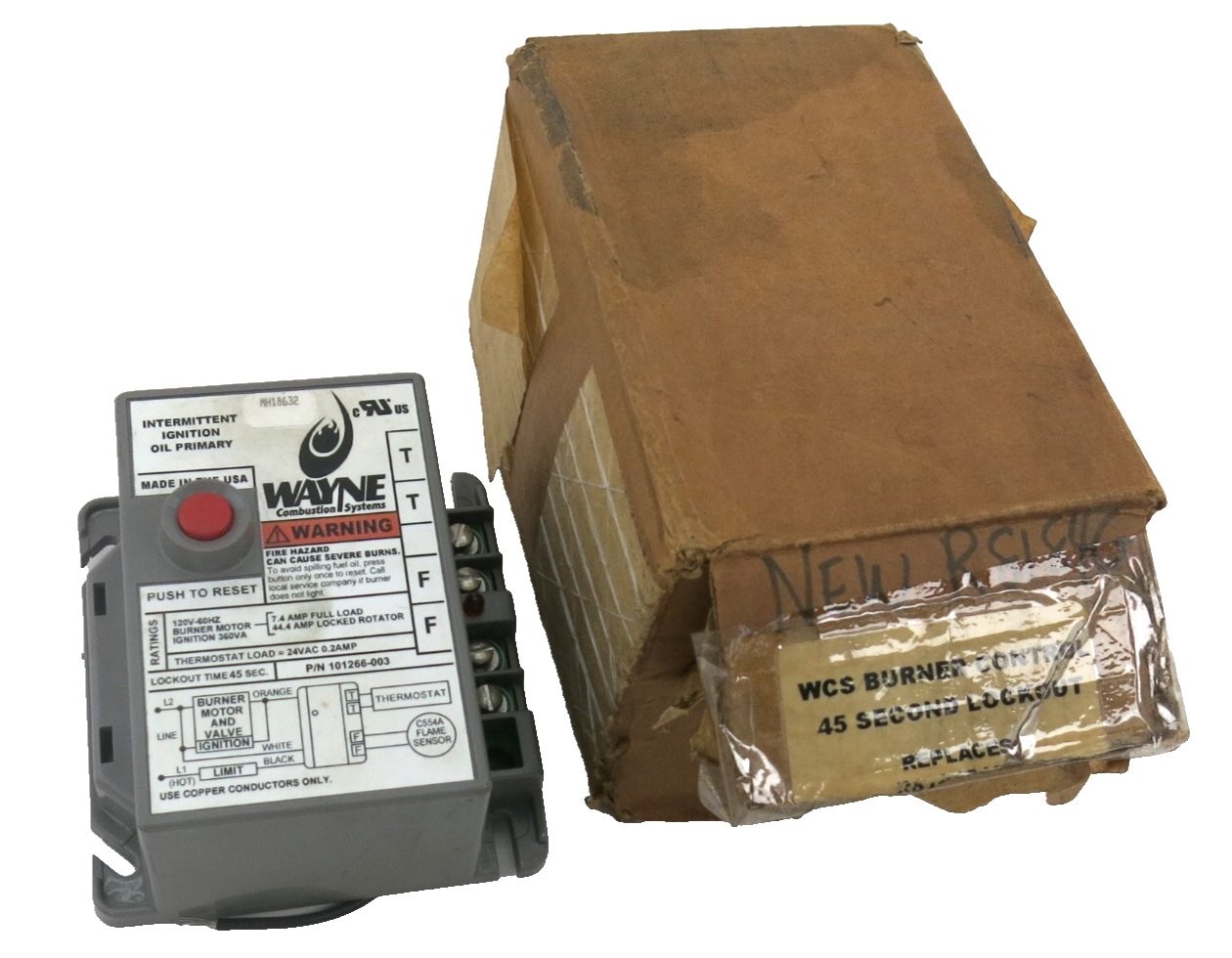 Wayne Combustion Oil Burner Primary Control Boiler Furnace Honeywell R8184G