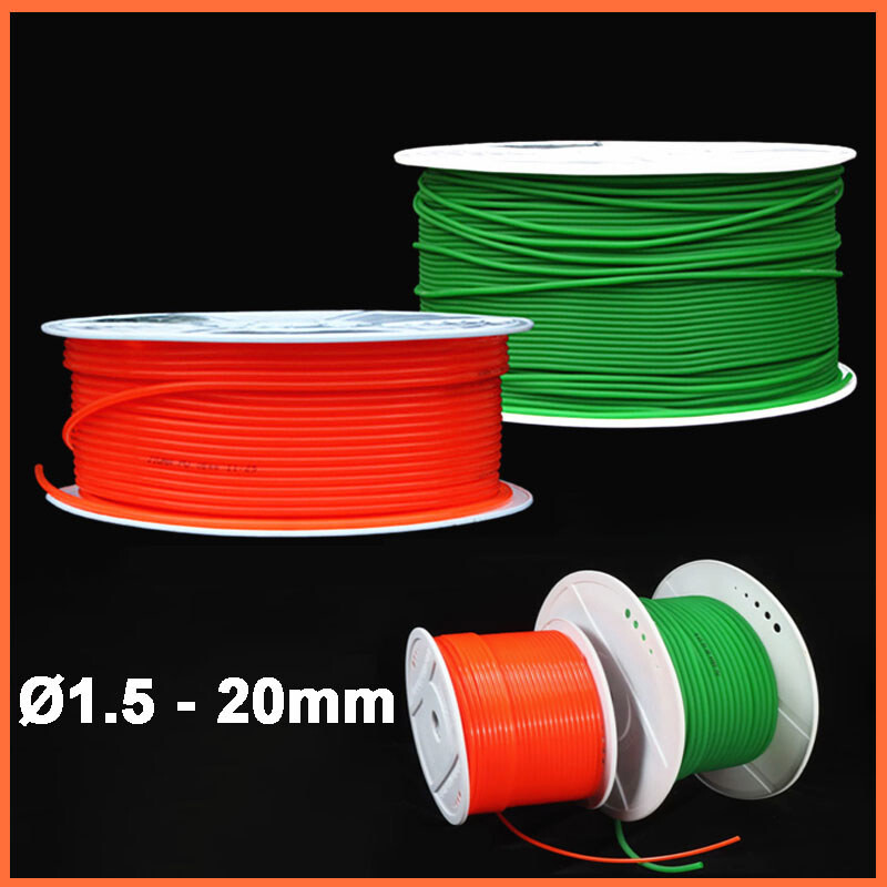 Polyurethane PU Urethane Drive Belt Round Dia 1.5mm-20mm Rough/Smooth Red Green