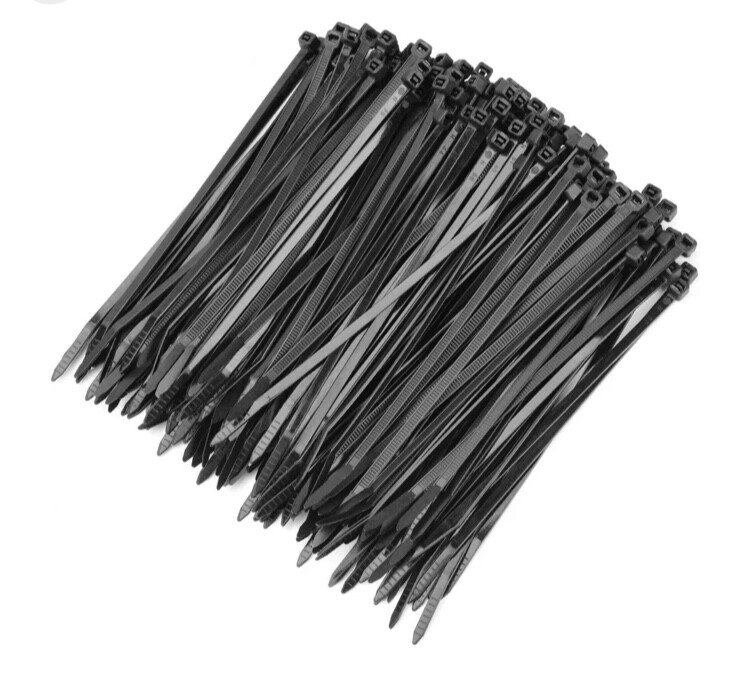 100 Pack 12 Inch (1ft) Zip Ties Heavy Duty Nylon Black