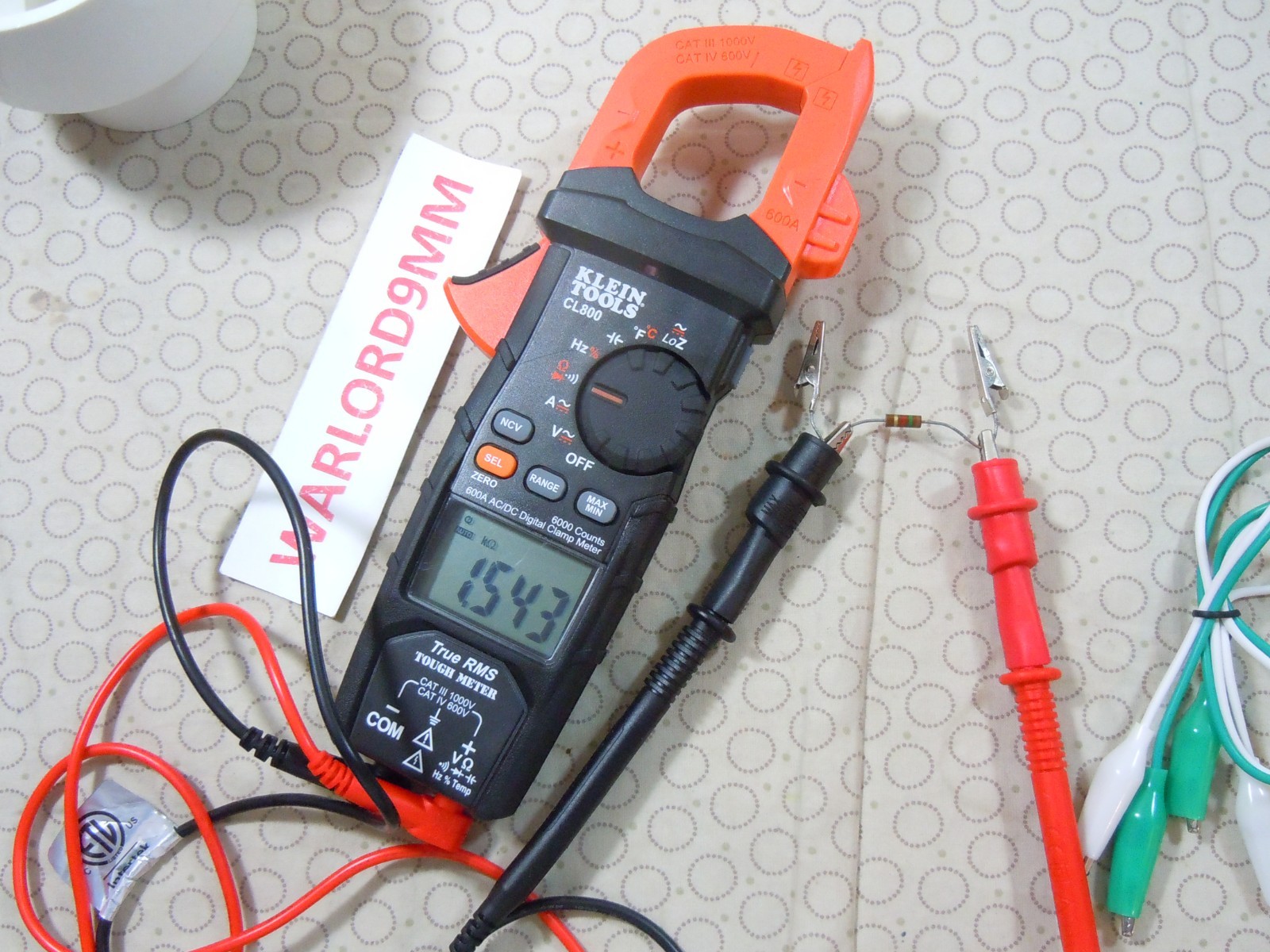 KLEIN TOOLS CL800 TRMS CLAMP METER WITH ACCESSORIES – 0208259.