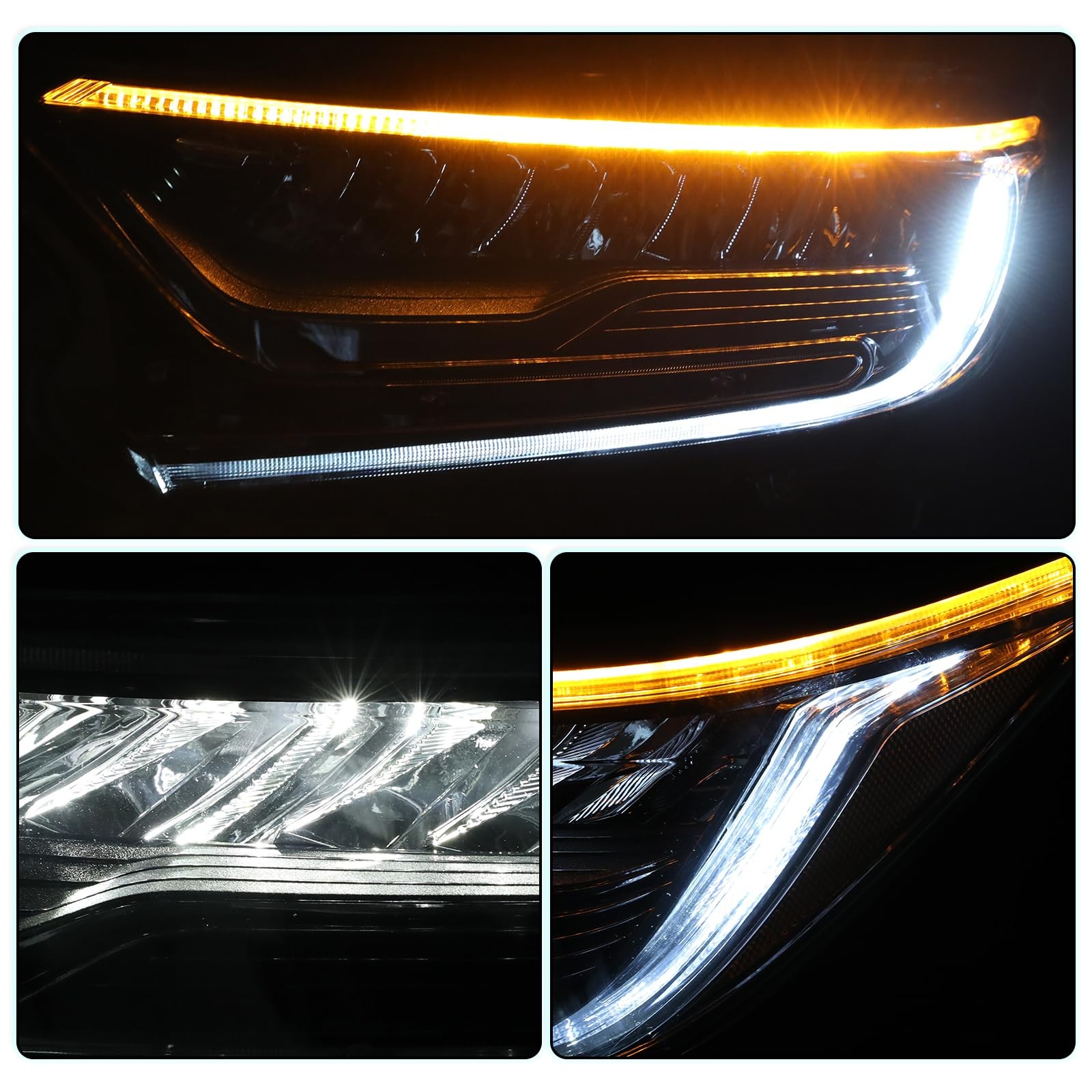 LED Headlight Assembly for 2017-2022 Honda CRV Black Clear
