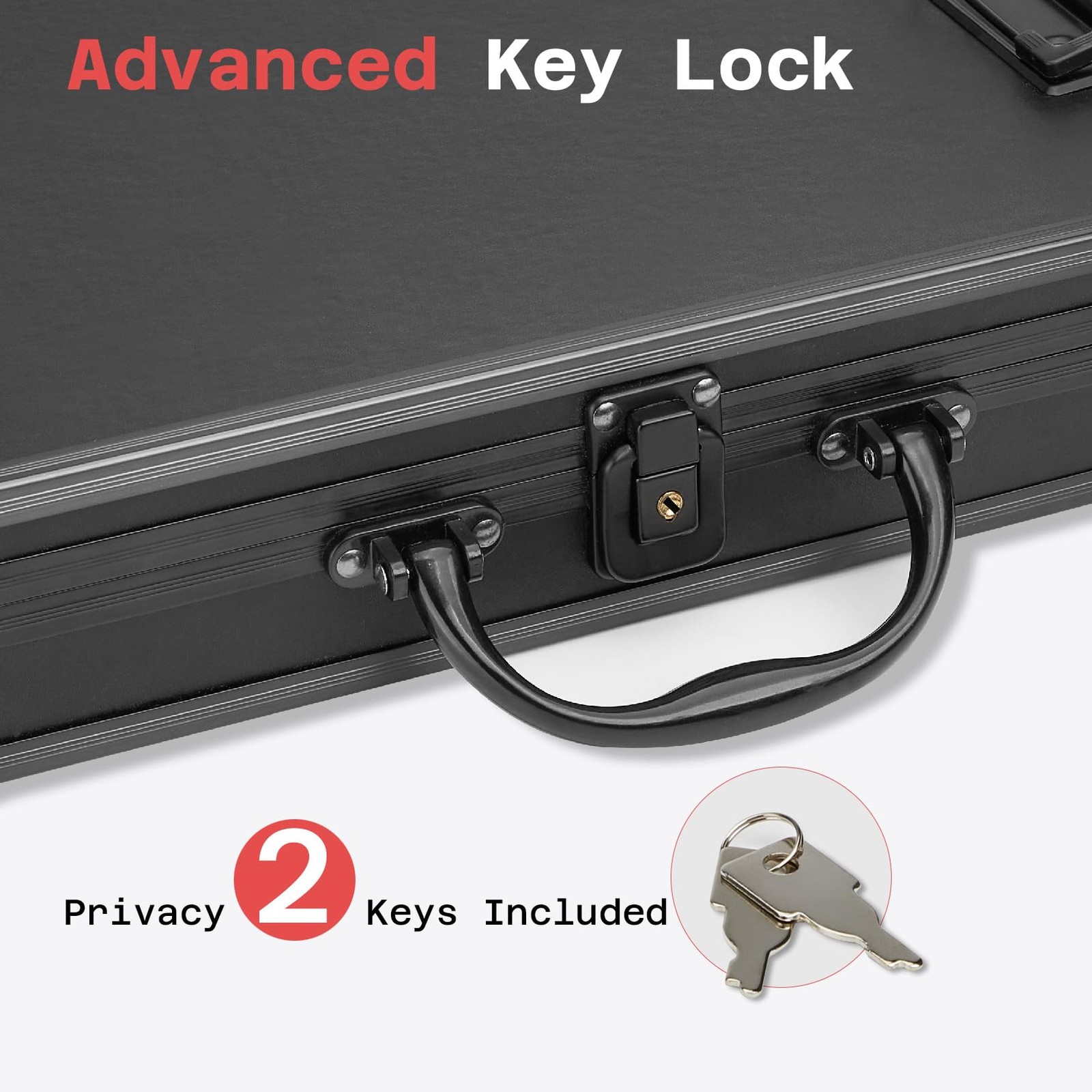 Key Lock Clipboard Storage Box Heavy Duty Metal Locking Handle Letter Size