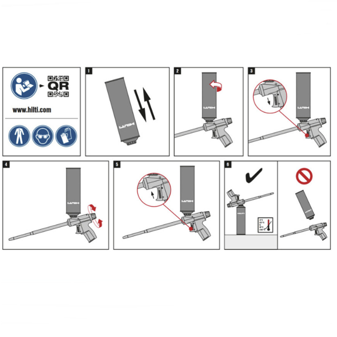 Hilti CF-DS-1 Deluxe Dispenser Gun for Foam Insulating Sealant Genuine
