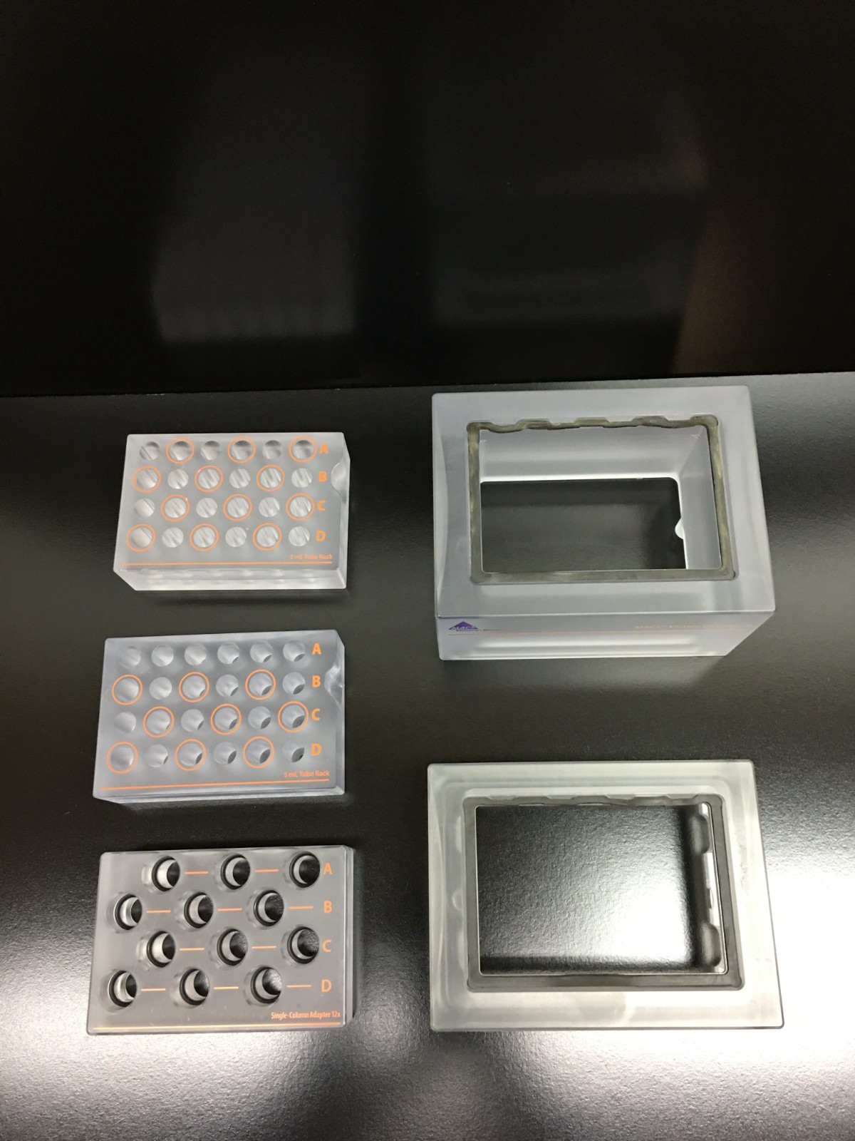 Macs Elution Chamber 1 MultiMACS 5mL Tube Rack Single-Column Adapter 12 Lot