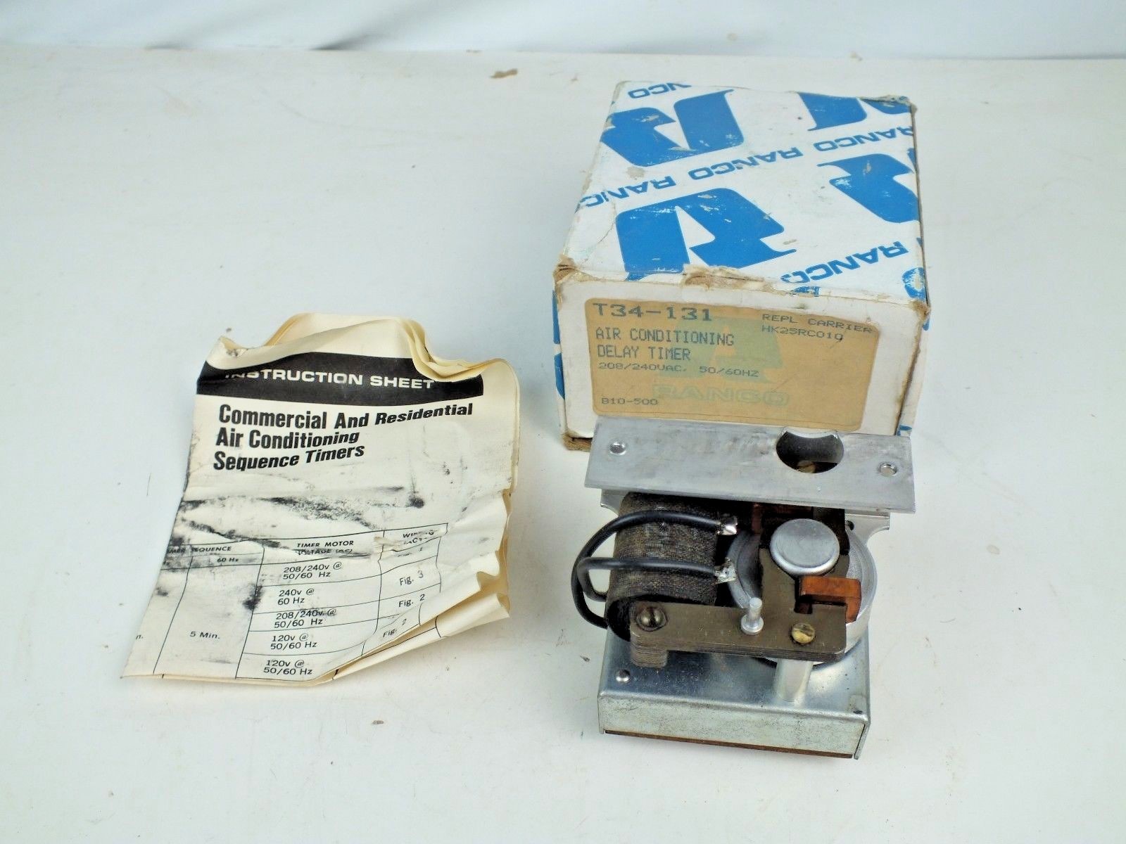 Ranco T34-131 Air Conditioning (A/C) Delay Timer 208/240Vac 50/60Hz